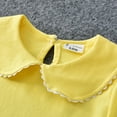 thumbnail image 5 of Yindaity Girls Short Sleeve T Shirts Kids Summer Crewneck Color Block Tops Fashion Tees Bulk Tshirts Yellow,18-24 Months, 5 of 9