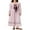 Pink, variant on Gupgi Women Floral Dress Front Bow Tie Plaid Dress Boho Long Sleeve Ruffle Flowy Dresses