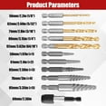 thumbnail image 3 of AMERTEER 11Pcs Screw Extractor Set Carbon Steel Hex Shank Bolt Extractor Kit Portable Easy Out Screw Remover Tool Kit with Connecting Rod for Damaged Broken Frozen Rusted Screws, 3 of 9