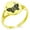 Gold, variant on Stainless Steel Kawari Kocho Butterfly Kamon Crest Minimalist Oval Top Polished Statement Signet Ring