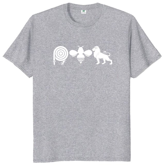 Camiseta con manguera de abeja y León camisetas divertidas de broma chistes camisetas informales de algodón suave Unisex con cuello redondo talla europea