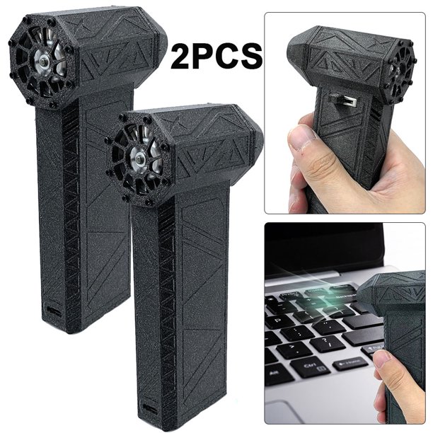 2 Uds Soplador Aire 110000RPM Ventilador Conducto 45M/S Turbo Portátil Limpiador Teclado Computadora