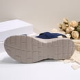 thumbnail image 5 of SZJXBUY High Platform Sandals for Women Open Toe Elegant Flat Wedge Sandals Summer Comfortable Elastic Ankle Strap Dressy Shoes Dark Blue,38, 5 of 9