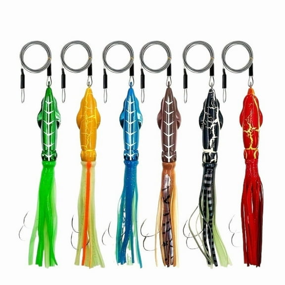 Octopus Trolling Lure  Saltwater Fishing Skirt Lure for Tuna, Marlin, Mahi  Rigged Big Game Bait 100-200g