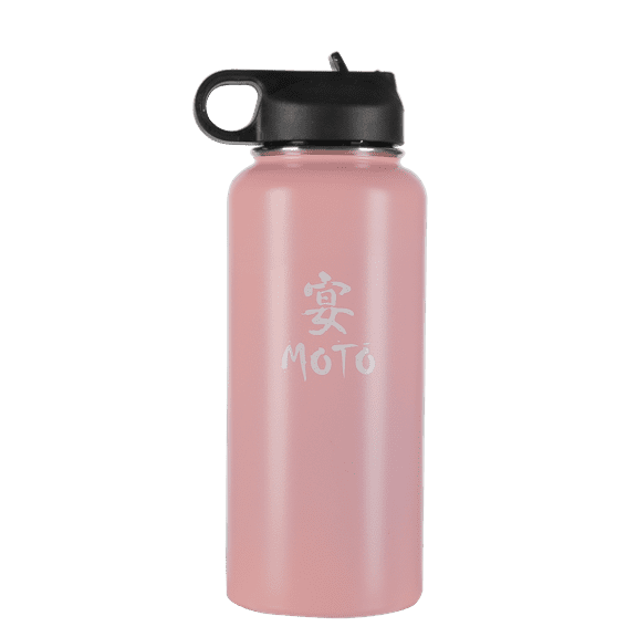 MIYAMOTO Water Bottle Stainless Steel Flask 32oz Bottle- Powder Pink