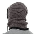 thumbnail image 2 of UTSJKR Women Winter One Piece Beanie Hat Slouchy Fleece Lined Balaclava Mask Neck Scarf Set Earmuff Ski Snow Knit Hats Gray, 2 of 3