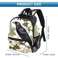 thumbnail image 2 of Crow Adjustable Shoulder Strap Backpack - Large Capacity, Printed Design, Lightweight - Business Backpack Men, Mini Backpack Toy, Mini Backpack, 2 of 6