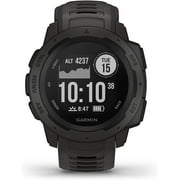 GARMIN Instinct GPS 35.56mm Graphite Gray Fiber-Reinforced Polymer Case with Black Watch Band, 1 Pack