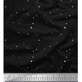 thumbnail image 1 of Soimoi Black Heavy Canvas Fabric Dots & Star Print Fabric by Yard 58 Inch Wide, 1 of 3