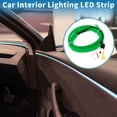 thumbnail image 2 of Cuerda de luz LED EL de 1m Unique Bargains Cable de luz de neón flexible para decoración de interiores de coches Controlador de cableado (12v) Verde, 2 of 7