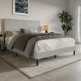 thumbnail image 2 of Home Design Osceola Twin Luxurious Corduroy Upholstered Panel Bed Frame for Adult, Light gray, Easy Assembly, Box spring Required (Sold Separately), 2 of 12