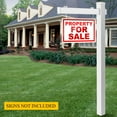 thumbnail image 3 of Gymax 4 PCS 6' UPVC Real Estate Sign Post Open House Yard Home for Sale White W/Stake, 3 of 9