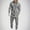 Gray, variant on YLSDY Men's Fleece Lined Hooded Jumpsuit Zip Up One Piece Pajamas Playsuit Jogger Sweatsuit Overall Romper Army Green 10
