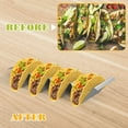 1pcs Taco Holders, 4 Compartments Taco Rack Oven Safe Stainlesssteel