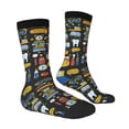 thumbnail image 2 of Goofa Teeth Printed Men's Crew Socks, Soft Durable Breathable Moisture-Wicking with Odor Control Cotton socks, 2 of 9