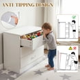 thumbnail image 5 of Ubesgoo 3 Drawer Dresser, Modern Storage Chest with Spacious Drawers, White Bedroom Dresser Organizer Cabinet for Bedroom, Living Room and Home Office, 5 of 12