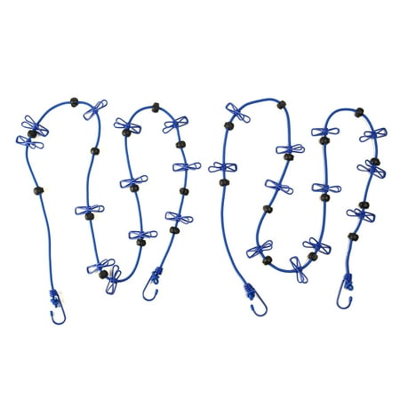 

Shop LC Blue Color 2 PACK Portable Windproof 12-clip Clothesline