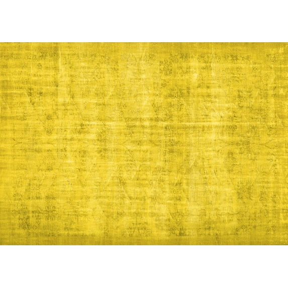 Ahgly Company Indoor Rectangle Persian Yellow Traditional Area Rugs, 2' x 5'