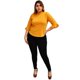 thumbnail image 4 of Blusa formal en talla extra, modelo 012 (mostaza) amarillo 38 Roman Fashion Blusa extra 012, 4 of 6