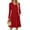 2 Wine Red, variant on Fantaslook Long Sleeve Dresses for Women V Neck Casual Fall Dress Button Floral Midi Dresses with Pockets
