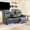 Silver Gray1, variant on Gewnee Power Reclining Multifunctional Sofa with USB & Wireless Charging, Air Leather, Storage Console, Living Room,Silver Gray