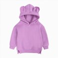 thumbnail image 3 of KPOPLK Toddler Baby Boys Hooded Sweatshirt Pullover 3 6 9 12 18 Months 2T 3T Casual Long Sleeve Hoodies Solid Color Fleece Pocket Sweatshirt Tops,Size 2-3 Years, 3 of 7