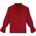 thumbnail image 2 of Lilgiuy Fall Tee Shirts for Men Casual Solid Turn Down Long Sleeve Pullover Zipper Top for New Year Thanksgiving, 2 of 4
