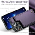 thumbnail image 2 of Mantto Case for iPhone 13 Pro Max with Card Holder, Retro PU Leather RFID Blocking Credit Card Slots Double Magnetic Clasp Flip Kickstand Shockproof Phone Cover for iPhone 13 Pro Max,Purple, 2 of 9