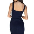 thumbnail image 4 of Gureui Women Casual Dress, Solid Color Sleeveless Backless Low Cut Slim Fit Party Club Sling Midi Dress,S/M/L/XL, 4 of 4