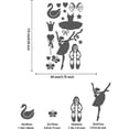 thumbnail image 2 of 1pc Ballet Stencils 7x4 Inch Ballet Dancers Ballerina Painting Drawing Template Ballet Shoes Stainless Steel Stencils for Craft Bullet Journal Scrapbooking, 2 of 7