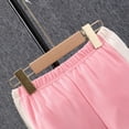 thumbnail image 6 of Haitryli Toddler Kids Contrast Color Athletic Tracksuit Long Sleeve Button-down Hoodie Sweatshirts with Sweatpants Sets Pink 5-6, 6 of 7