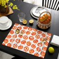 thumbnail image 4 of Halloween Jack O Lantern Silhouettes Pattern Summer Placemats Table Placemats Set Of 4-Linen Kitchen Washable Placemats Table Mats 11.8"x17.7" Non-Slip Heat Resistant, 4 of 6