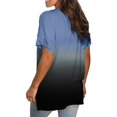 thumbnail image 4 of CHUANK Womens Plus Size Tops Clearance Womens Plus Size Gradient Color V-Neck Short Sleeve T-shirt Tops Blouse, 4 of 7