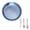 Ice Flower Blue, variant on Nieyigj Pure Titanium Camping Plate Set 3 PCS Ultra-Light Outdoor Metal BBQ Salad Plates with Cutlery Tableware Mess Kit (9.06 inches / 23 cm) - Ice Flower Original Color