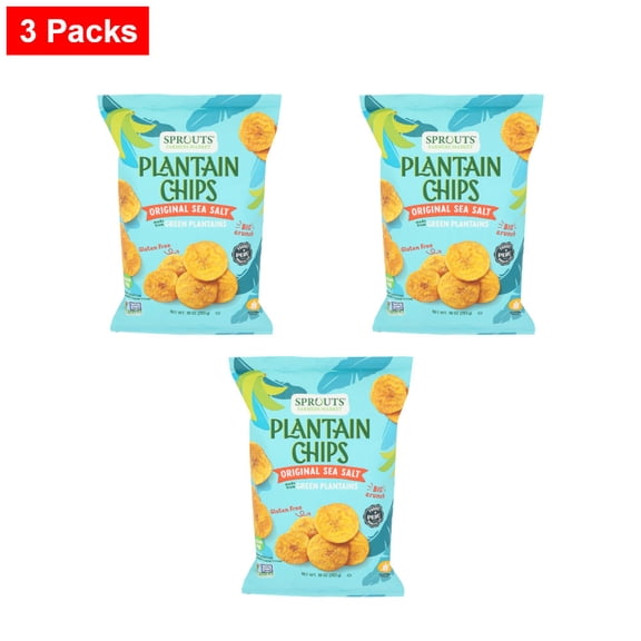 Sprouts Original Sea Salt Plantain Chips - 10 oz - 3 Packs