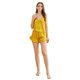 thumbnail image 5 of Pijama de seda para mujer, pantalones cortos con escote en V y tirantes de seda, pijama de dos piezas, conjunto de ropa de moda sexy para el hogar, 5 of 5