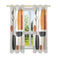thumbnail image 7 of Yayeee Window Curtains Light Filtering 63"x52" Grommet Panel Pair Home Living Room Decor, White Abstract Shapes, 7 of 7