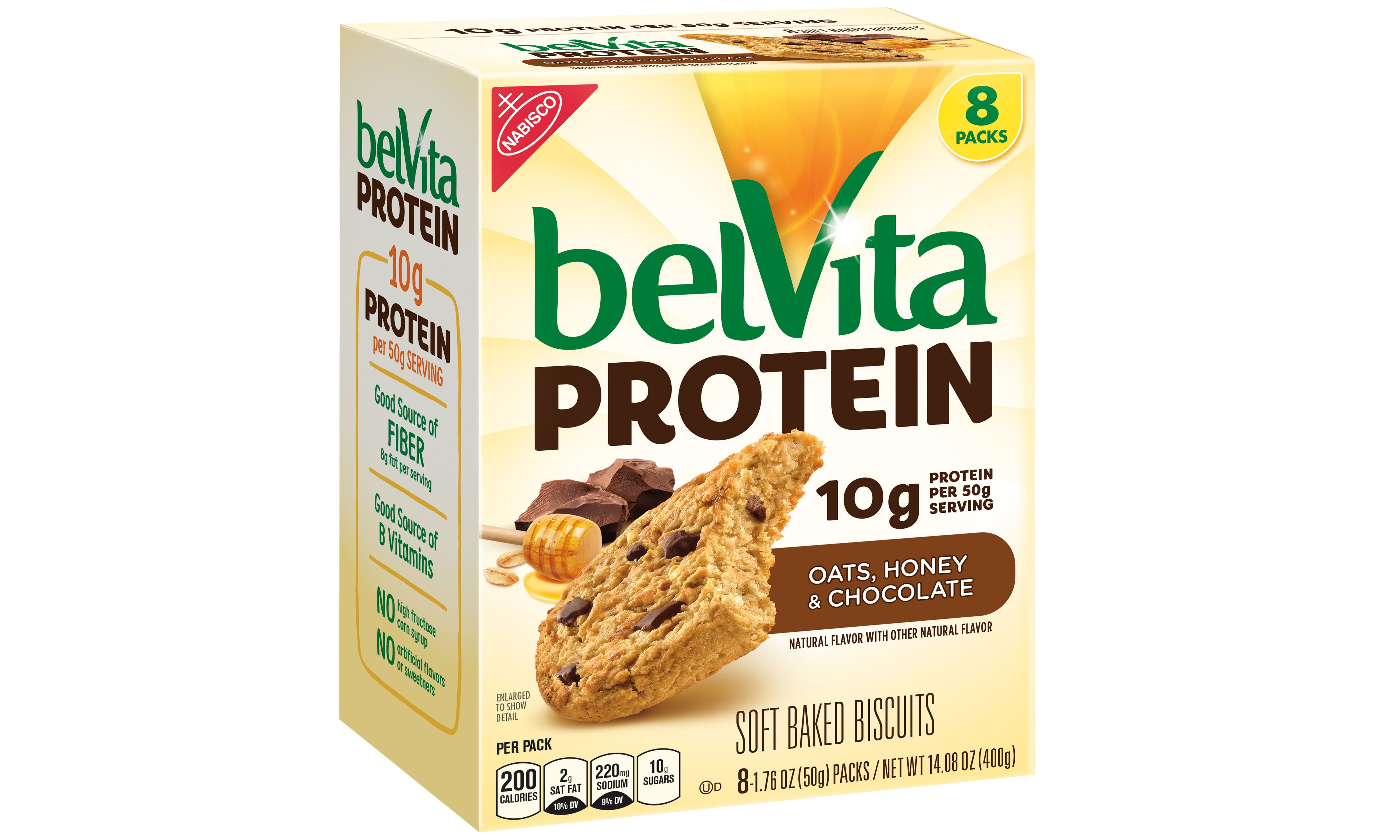 belVita Soft Baked Oats, Honey & Chocolate Protein Biscuits, 14.1 Oz
