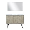 thumbnail image 3 of Lexora Home Lancy 48" Single Quartz Top Bathroom Vanity with Mirror in Rustic, 3 of 10