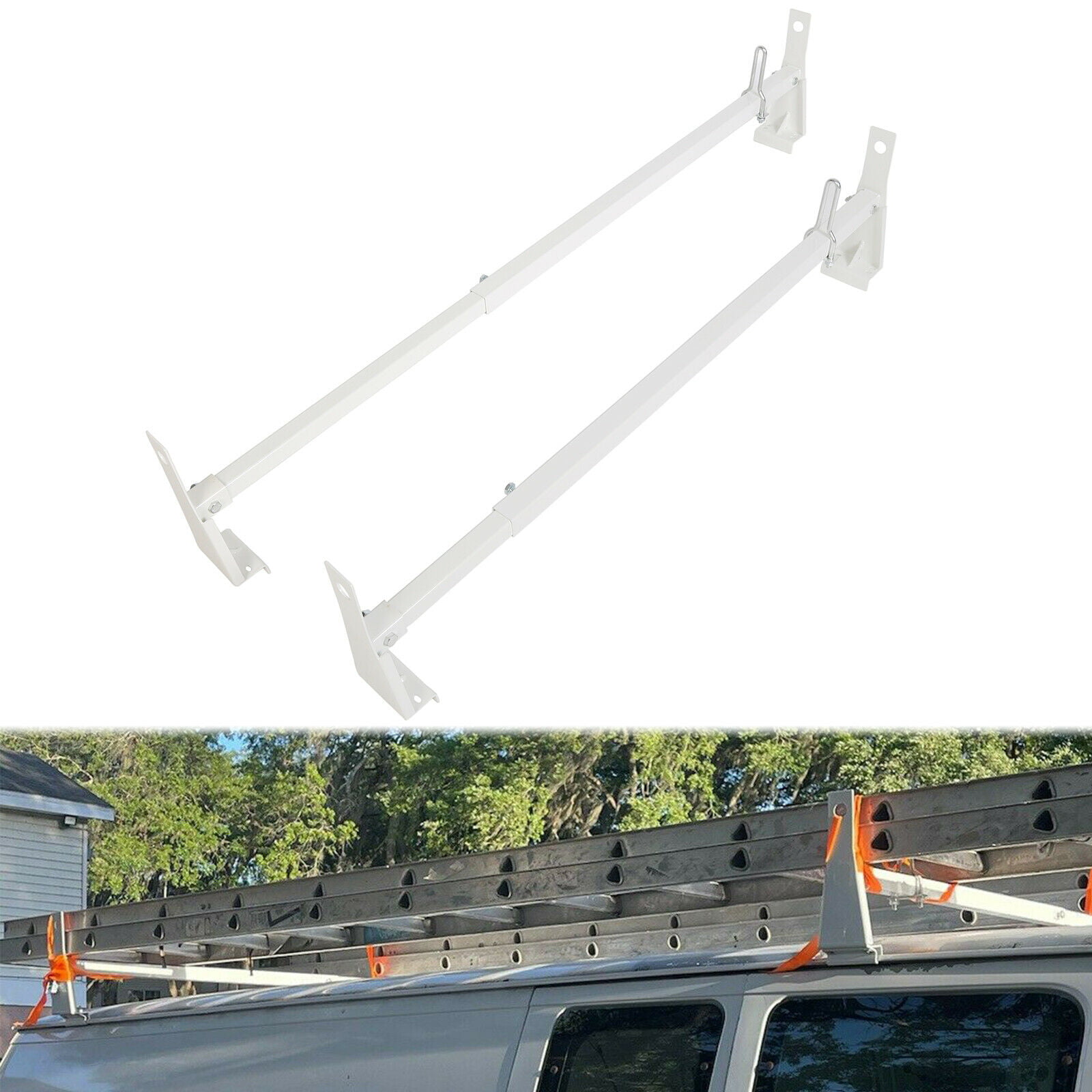 1 Pair Lock Universal Fitting Lockable Heavy Duty Car Van Roof Rack Ladder Clamp 