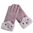 thumbnail image 2 of Herrnalise Gloves For Cold Weather Warm Keep Cold Proof Warm Touchable Screen Winter Thickening Knitting Plush Glove Gifts for Women, 2 of 5