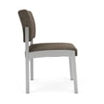 thumbnail image 4 of Fauteuil d'Appoint Sans Accoudoirs Lenox en Acier pour Réception / Acier Argenté / Brun, 4 of 5