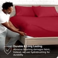 thumbnail image 6 of Bare Home Ultra-Soft Fitted Sheet + Pillowcase Set - Premium 1800 Collection - Deep Pocket - Split King, Red, 6 of 8