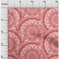 thumbnail image 2 of oneOone Cotton Cambric Red Fabric Asian Block Mandala Sewing Craft Projects Fabric Prints By Yard 42 Inch Wide, 2 of 4