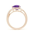 thumbnail image 2 of ANGARA Natural Trillion Checker-Cut 1.2 ct Amethyst Infinity Ring in 14K Rose Gold for Women (Size-8mm) | February Birthstone, Birthday, Anniversary, Jewelry Gift for Women | Natural Amethyst Ring, 2 of 9