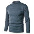 thumbnail image 2 of ZKCCNUK New Casual Daily Pullover Solid Color Half High Neck Men's Knitted Sweater Bottoming Shirt, 2 of 9