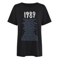 thumbnail image 2 of TayIor Sw1ft Chemises, Tyler Sw1ft Merch, Tyler Sw1ft, Mode Décontractée Imprimée Col Rond Manches Courtes Blouse Femmes Graphique Amateur de Musique Chemises TKFASHION Blanc m, 2 of 6