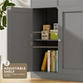thumbnail image 5 of Walsunny Bathroom Storage Cabinet, Floor Storage Cabinet with 2 Drawers 2 Doors and 2 Adjustable Shelves, Freestanding Wood Storage Organizer for Bathroom Living Room Kitchen Entryway, Grey, 5 of 14