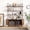 Walnut-Large, variant on 4 Tier Bookshelves, Tall Arched Bookshelf with Sliding Doors, Record Player Stand for Living Room, Walnut