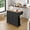 Black, variant on Pingliang Home 35" Kitchen Pantry Cabinet Kitchen Island with Storage,Wood Top Cart with Wheels,Fits for Home Coffee Bar